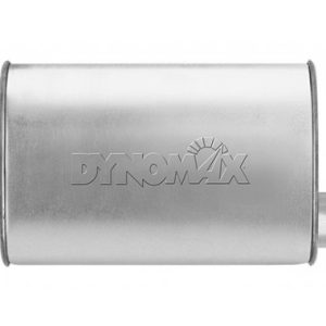 Dynomax Exhaust Muffler, Super Turbo, 9-3/4 Inch Length X 4-1/4 Inch Width Aluminized Steel Case, 2-1/4 Inch Offset Inlet – 17732