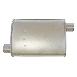 Dynomax Exhaust Muffler, Super Turbo, 9-3/4 Inch Length X 4-1/4 Inch Width Aluminized Steel Case, 2-1/4 Inch Offset Inlet – 17732