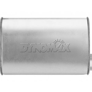 Dynomax Exhaust Muffler, Super Turbo, 9-3/4 Inch Length X 4-1/4 Inch Width Aluminized Steel Case, 2-1/2 Inch Offset Inlet – 17734