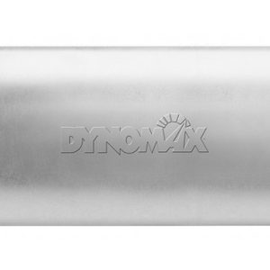 Dynomax Exhaust Muffler, Super Turbo, 11 Inch Length X 5-1/2 Inch Width Aluminized Steel Case, 3 Inch Offset Inlet, 3 Inch Center Outlet – 17769