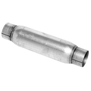 Dynomax Exhaust Muffler, Race Series Bullet, Aluminized Steel Round Case, Single 2-1/2 Inch Diameter Center Inlet – 24215