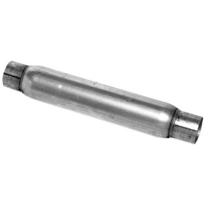 Dynomax Exhaust Muffler, Race Series Bullet, Aluminized Steel Round Case, Single 3 Inch Diameter Center Inlet – 24219