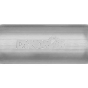 Dynomax Exhaust Muffler, Race Series Bullet, 6 Inch Diameter Round Aluminized Steel Case, Single 5 Inch Center Inlet – 24233