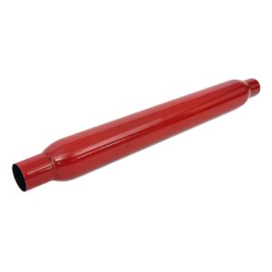 Dynomax Exhaust Muffler, Thrush Glass Pack, Stainless Steel Powder Coated Red Case, Single 3 Inch Diameter Center Inlet – 24242