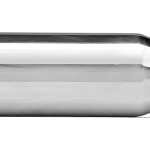 Dynomax Exhaust Tail Pipe Tip, 3 Inch Inlet, 4 Inch Outlet, Polished Stainless Steel, Round, Angled Cut, Single Wall, 12 Inch Length – 36474