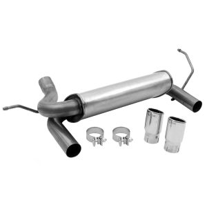 Dynomax Exhaust System Kit, Super Turbo Axle Back System, Stainless Steel, With Muffler, 2-1/2 Inch Pipe Diameter – 39510