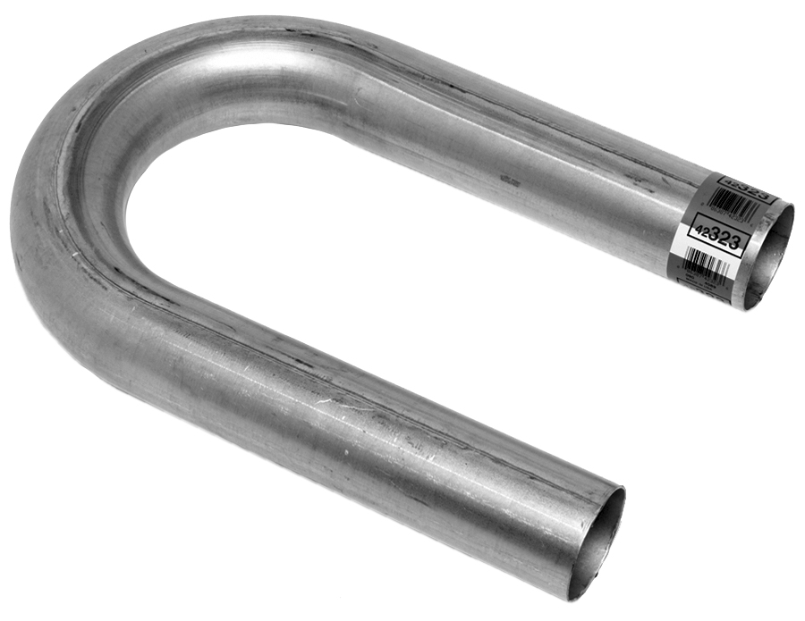 Dynomax Exhaust Pipe – Bend 180 Degree, 3 Inch Diameter, Aluminized Steel, 5 Inch Bend Radius, 12 Inch Leg Length, Single – 42323