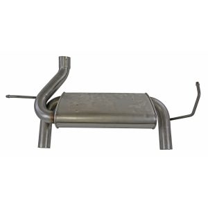 Dynomax Exhaust Muffler, Economy Pro Fit, Stainless Steel, Dual 2-1/2 Inch Offset Inlet, Single, 2-1/2 Inch Center Outlet – 53804