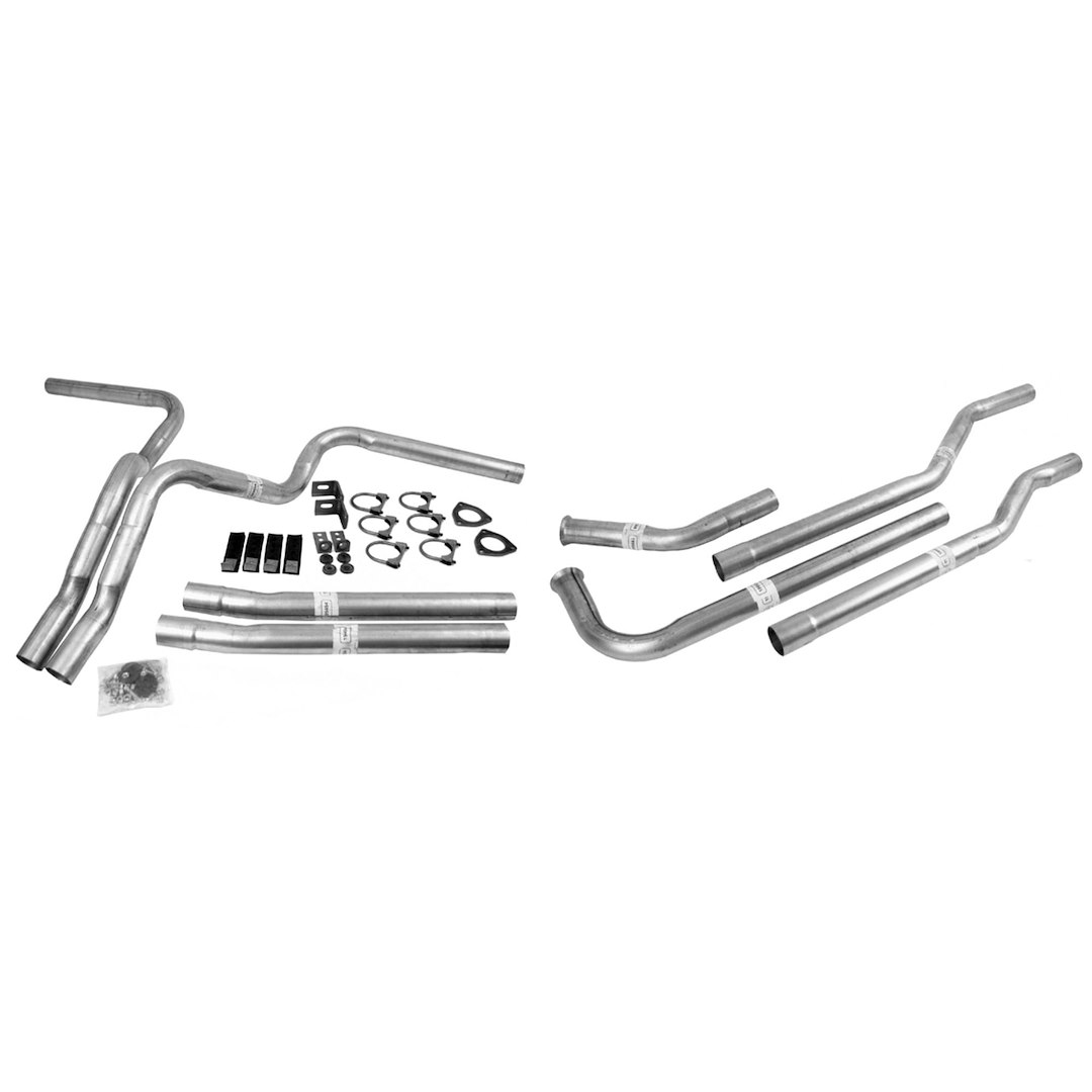 Dynomax Exhaust System Kit, Exhaust System Kit Manifold Back System, Aluminized Steel, Without Muffler – 89003