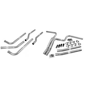 Dynomax Exhaust System Kit, Exhaust System Kit Manifold Back System, Aluminized Steel, Without Muffler, 2-1/4 Inch Pipe Diameter – 89006