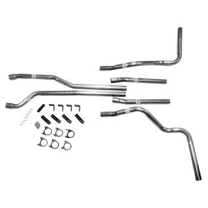 Dynomax Exhaust System Kit, Exhaust System Kit Header Back System, Aluminized Steel, Without Muffler, 2-1/4 Inch Pipe Diameter – 89007