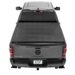 Bestop Tonneau Cover, Ez Fold, Soft Folding, 2 Folds/ 3 Panels, Not Hinged IN Front, Lockable with Tailgate Handle, Black Textured, Vinyl – 16228-01