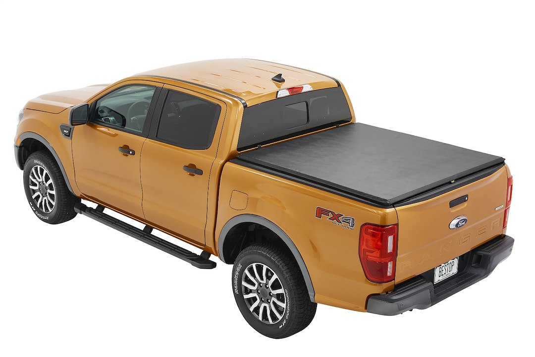 Bestop Tonneau Cover, Ez Roll, Roll-Up, Lockable with Tailgate Handle, Black, Vinyl – 19233-01
