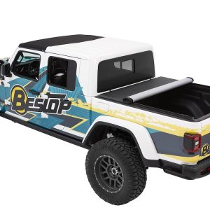 Bestop Tonneau Cover, Ez Roll, Roll-Up, Lockable with Tailgate Handle, Black Twill, Vinyl – 19280-17