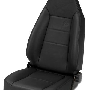 Bestop Seat, Trailmax II, Front, Reclining, High Back Bucket, Black Denim, Vinyl, Molded Headrest – 39434-15