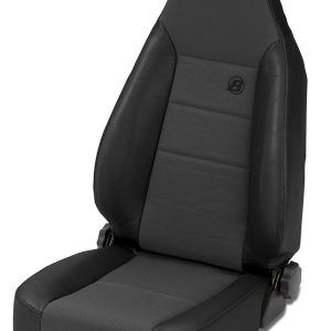 Bestop Seat, Trailmax II, Front, Reclining, High Back Bucket, Black Denim, Fabric, Molded Headrest – 39438-15