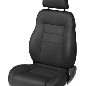 Bestop Seat, Trailmax II, Front, Reclining, High Back Bucket, Black, Vinyl, Adjustable Headrest – 39450-01