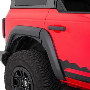 Bestop Fender Flare, Flat Style, Matte Black, Plastic, Set of 4 – 49701-01