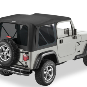 Bestop Soft Top, Replace-A-Top, Black Denim, Fabric, Uses Factory Doors, With Tinted Vinyl Windows, Without Sunroof, Use Factory Hardware – 51180-15