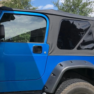 Bestop Soft Top, Replace-A-Top, Black Diamond, Fabric, Uses Factory Doors, With Tinted Vinyl Windows, Without Sunroof, Use Factory Hardware – 51193-35