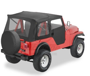 Bestop Soft Top, Supertop, Black, Fabric, Includes 2 Piece Soft Doors, With Clear Vinyl Windows, Without Sun Roof, Includes Hardware – 51595-01