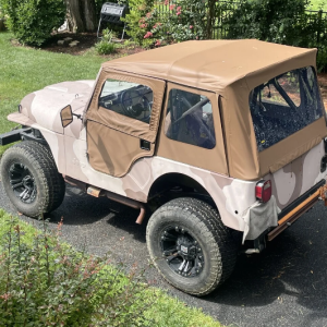 Bestop Soft Top, Supertop, Tan, Fabric, Includes 2 Piece Soft Doors, With Clear Vinyl Windows, Without Sun Roof, Includes Hardware – 51597-04
