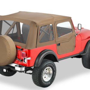 Bestop Soft Top, Supertop, Tan, Fabric, Includes 2 Piece Soft Doors, With Clear Vinyl Windows, Without Sun Roof, Includes Hardware – 51597-04