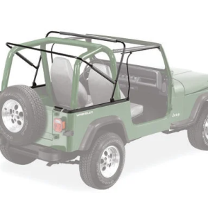 Bestop Soft Top, Supertop, Black Denim, Fabric, Includes 2 Piece Soft Doors, With Clear Vinyl Windows, Without Sun Roof, Includes Hardware – 51597-15
