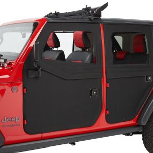 Bestop Door, Full Doors, With Paddle Handle, Black Twill, Fabric, Set of 2 – 51751-17