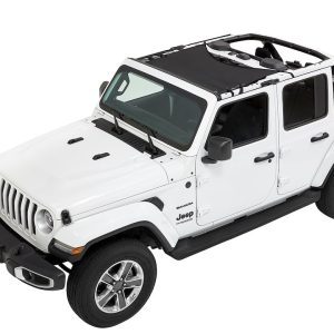 Bestop Bikini Top, Sun Bikini ®, Roll Bar/ Windshield Mount, Black, See Through Mesh – 52410-11