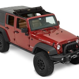 Bestop Soft Top, Sunrider, Replaces Freedom Top Panels, Black Twill, Single Panel Covering Driver and Passenger Sides – 52453-17
