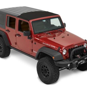 Bestop Soft Top, Sunrider, Replaces Freedom Top Panels, Black Twill, Single Panel Covering Driver and Passenger Sides – 52453-17