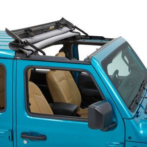 Bestop Soft Top, Sunrider, Replaces Freedom Top Panels, Black Diamond, Single Panel Covering Driver and Passenger Sides – 52454-35
