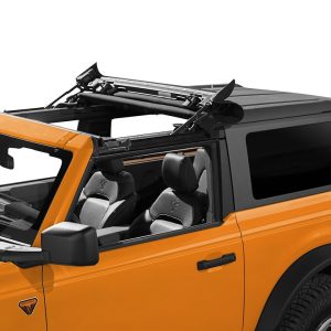 Bestop Soft Top, Sunrider, Replaces Freedom Top Panels, Black Twill, Single Panel Covering Driver and Passenger Sides – 52460-17