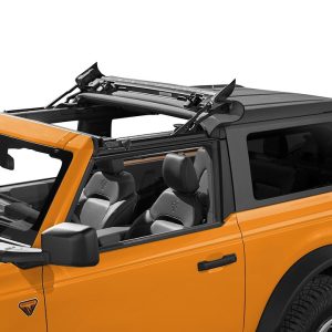 Bestop Soft Top, Sunrider, Replaces Freedom Top Panels, Black Diamond, Single Panel Covering Driver and Passenger Sides – 52460-35