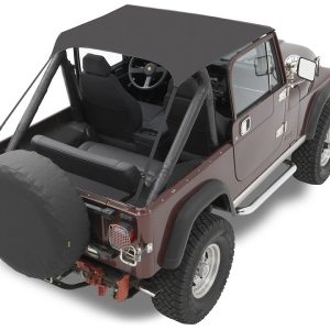 Bestop Bikini Top, Bikini Traditional, Mounts with Footman Loop IN Rear, Black, Requires Windshield Channels, See Required Parts – 52508-01