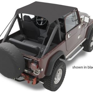 Bestop Bikini Top, Bikini Traditional, Mounts with Footman Loop IN Rear, Tan, Requires Windshield Channels, See Required Parts – 52508-04