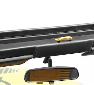 Bestop Soft Top, Supertop Nx, Black Denim, Fabric, Without Doors, With Tinted Vinyl Side and Rear Windows, With Sunroof, Includes Hardware – 54720-15