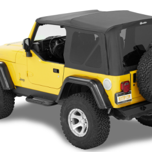 Bestop Soft Top, Supertop Nx, Black Diamond, Fabric, Without Doors, With Tinted Vinyl Side and Rear Windows, With Sunroof – 54720-35