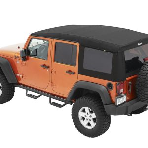 Bestop Soft Top, Supertop Ultra, Black Twill, Fabric, Uses Factory Doors, With Windows, Does Not Include Sunroof, Includes Hardware – 54724-17