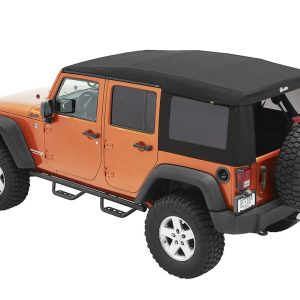 Bestop Soft Top, Supertop Ultra, Black Twill, Fabric, Uses Factory Doors, With Windows, Does Not Include Sunroof, Includes Hardware – 54724-17