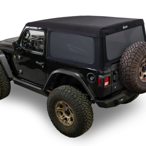 Bestop Soft Top, Supertop Glide, Black, Vinyl, Uses Factory Doors, Includes Tinted Windows, Includes Folding Sunroof, Includes Hardware – 54728-35