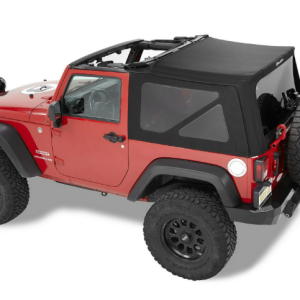 Bestop Soft Top, Supertop Nx, Black, Twill, Without Doors, With Tinted Vinyl Side and Rear Windows, With Sunroof, Includes Hardware – 54822-17