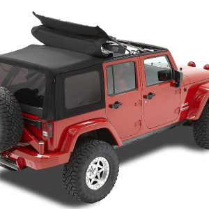 Bestop Soft Top, Supertop Nx, Black, Twill, Without Doors, With Tinted Vinyl Side and Rear Windows, With Sunroof, Includes Hardware – 54823-17