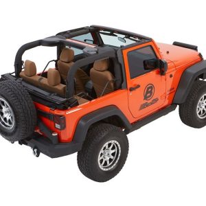 Bestop Soft Top, Trektop™ Glide, Black Diamond, Fabric, With Door Surrounds, With Tinted Vinyl Windows, With Sunroof, Includes Hardware – 54922-35