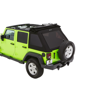 Bestop Soft Top, Trektop™ Glide, Black Diamond, Fabric, With Door Surrounds, With Tinted Vinyl Windows, With Sunroof, Includes Hardware – 54923-35