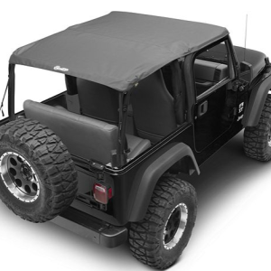Bestop Soft Top, Trektop Nx, Black Denim, Fabric, With Door Surrounds, With Tinted Vinyl Windows, With Sunroof, Includes Hardware – 56820-15
