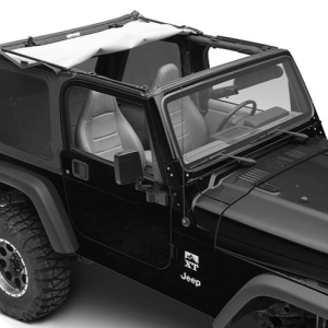 Bestop Soft Top, Trektop Nx, Black Denim, Fabric, With Door Surrounds, With Tinted Vinyl Windows, With Sunroof, Includes Hardware – 56820-15