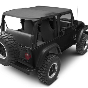 Bestop Soft Top, Trektop Nx, Black Diamond, Fabric, With Door Surrounds, With Tinted Vinyl Windows, With Sunroof, Includes Hardware – 56820-35