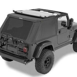 Bestop Soft Top, Trektop, Black Diamond, Fabric, With Door Surrounds, With Tinted Vinyl Windows, With Sunroof, Includes Hardware – 56821-35